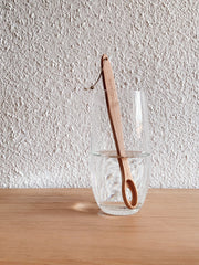 Wooden toothbrush with replaceable head